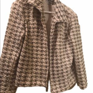 **sale** ❤️ Vintage N Touch nwt gray/white houndstooth blazer medium